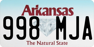 AR license plate 998MJA