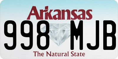 AR license plate 998MJB