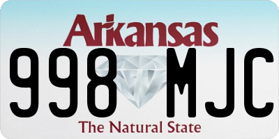 AR license plate 998MJC