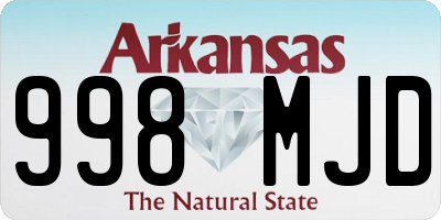 AR license plate 998MJD