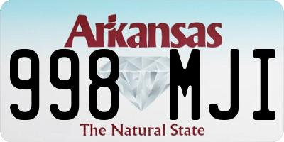 AR license plate 998MJI