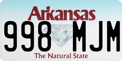 AR license plate 998MJM