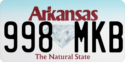 AR license plate 998MKB