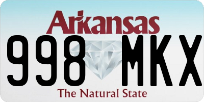 AR license plate 998MKX