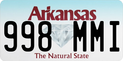 AR license plate 998MMI