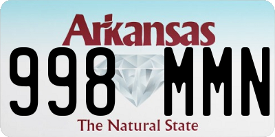 AR license plate 998MMN