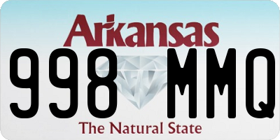 AR license plate 998MMQ