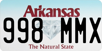 AR license plate 998MMX