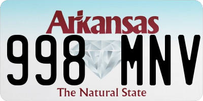 AR license plate 998MNV