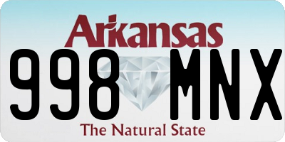 AR license plate 998MNX