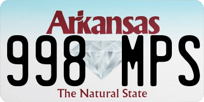 AR license plate 998MPS