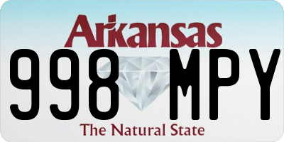 AR license plate 998MPY