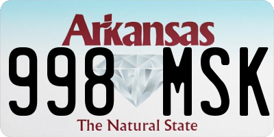 AR license plate 998MSK