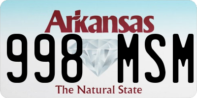 AR license plate 998MSM
