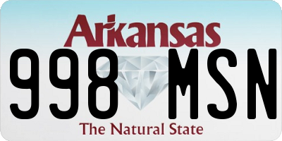 AR license plate 998MSN