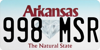 AR license plate 998MSR
