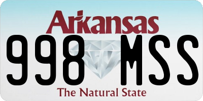 AR license plate 998MSS