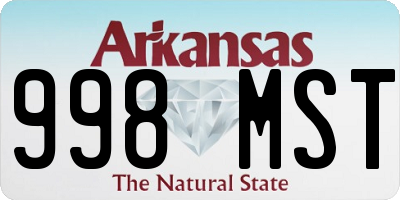 AR license plate 998MST