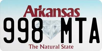 AR license plate 998MTA