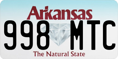 AR license plate 998MTC