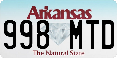 AR license plate 998MTD