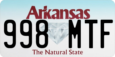 AR license plate 998MTF
