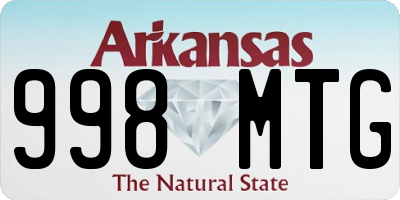 AR license plate 998MTG