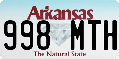 AR license plate 998MTH