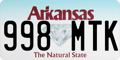 AR license plate 998MTK