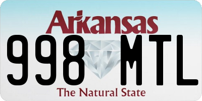 AR license plate 998MTL