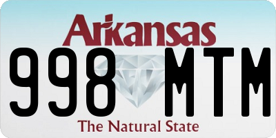 AR license plate 998MTM