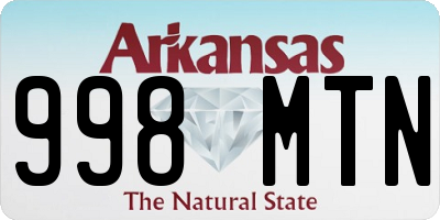 AR license plate 998MTN