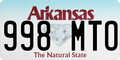 AR license plate 998MTO