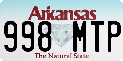 AR license plate 998MTP