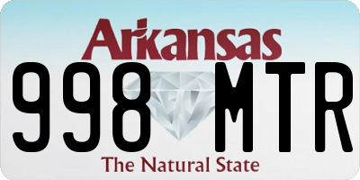 AR license plate 998MTR