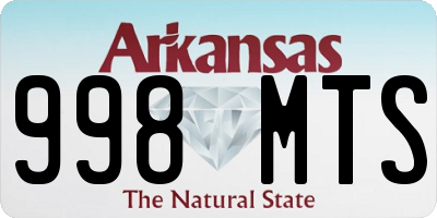 AR license plate 998MTS
