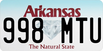AR license plate 998MTU