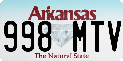 AR license plate 998MTV
