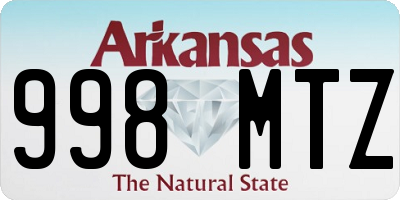 AR license plate 998MTZ