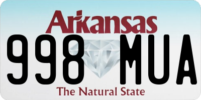 AR license plate 998MUA