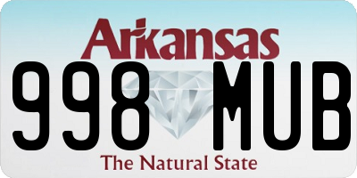 AR license plate 998MUB