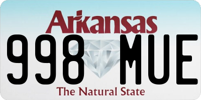 AR license plate 998MUE