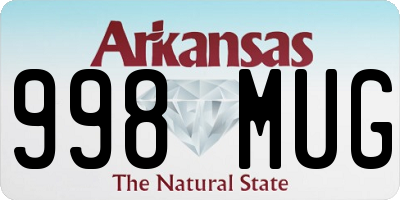 AR license plate 998MUG