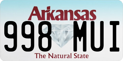 AR license plate 998MUI