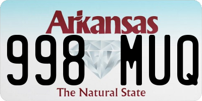 AR license plate 998MUQ