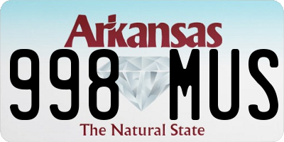 AR license plate 998MUS