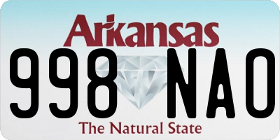 AR license plate 998NAO