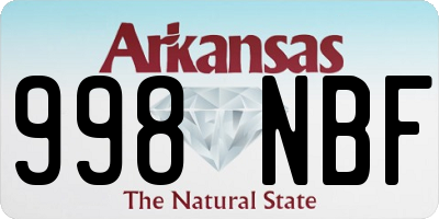 AR license plate 998NBF