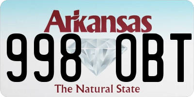 AR license plate 998OBT
