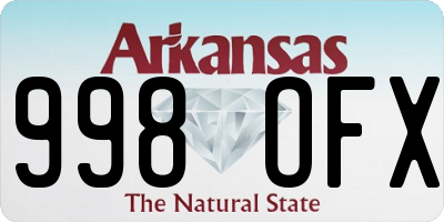 AR license plate 998OFX